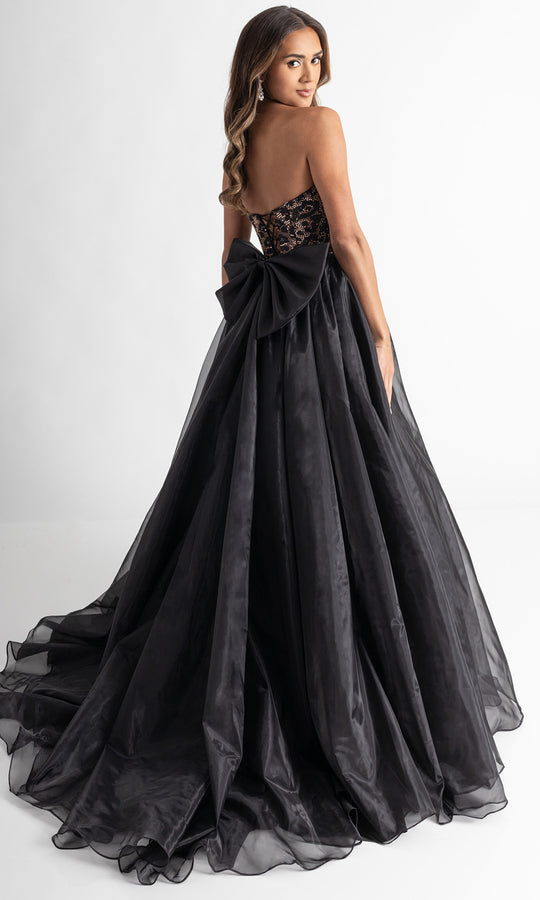 Rachel Allan 71026 - Beaded Animal Print Strapless Ballgown