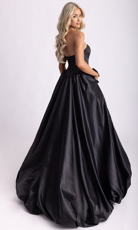 Rachel Allan 71035 - Bubble Hem Strapless Matte Satin Gown