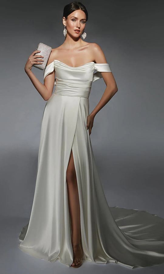 Alyce Paris 7107 - Strapless A-line Perfect Satin Gown