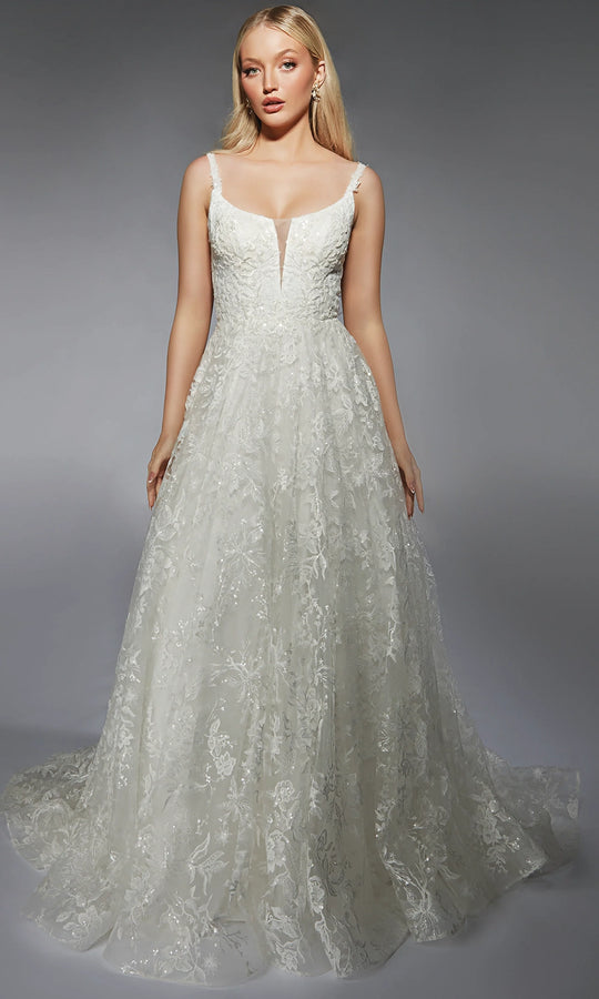 Alyce Paris 7123 - Scoop Sequin Embroidered A-Line Gown