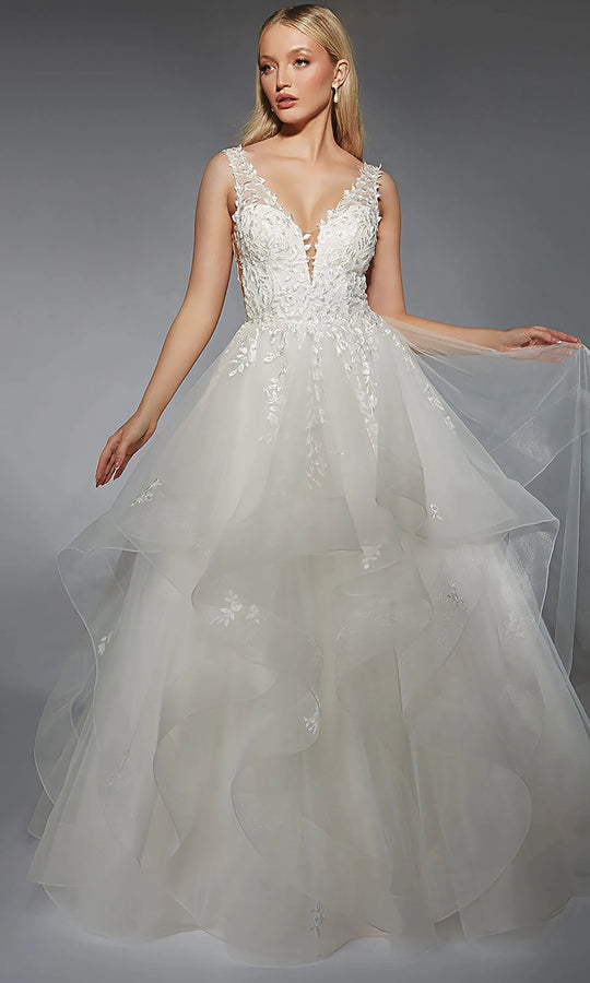 Alyce Paris 7126 - Illusion Scoop Back Layered Ballgown