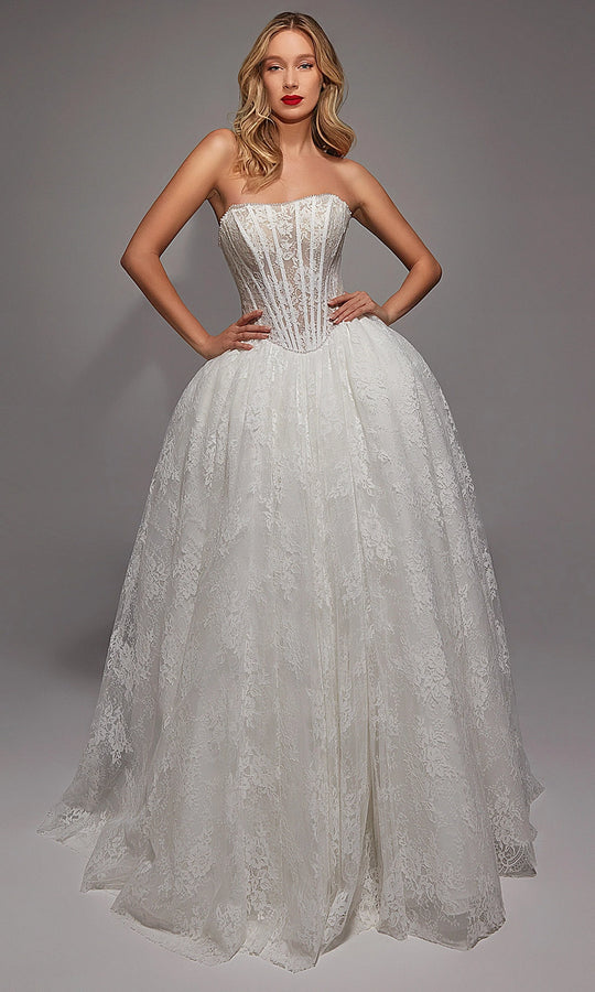 Alyce Paris 7149 - Lace Ballgown with Corset Bodice