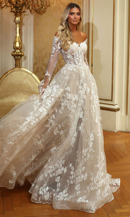 Alyce Paris 7150 - Printed Ruffle Corset Ballgown