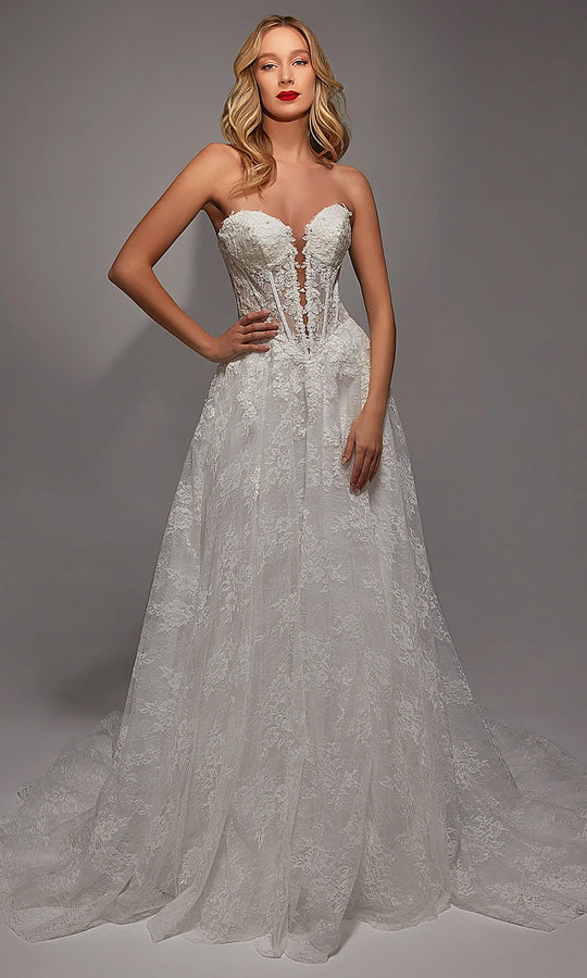 Alyce Paris 7154 - Lace Corset Gown