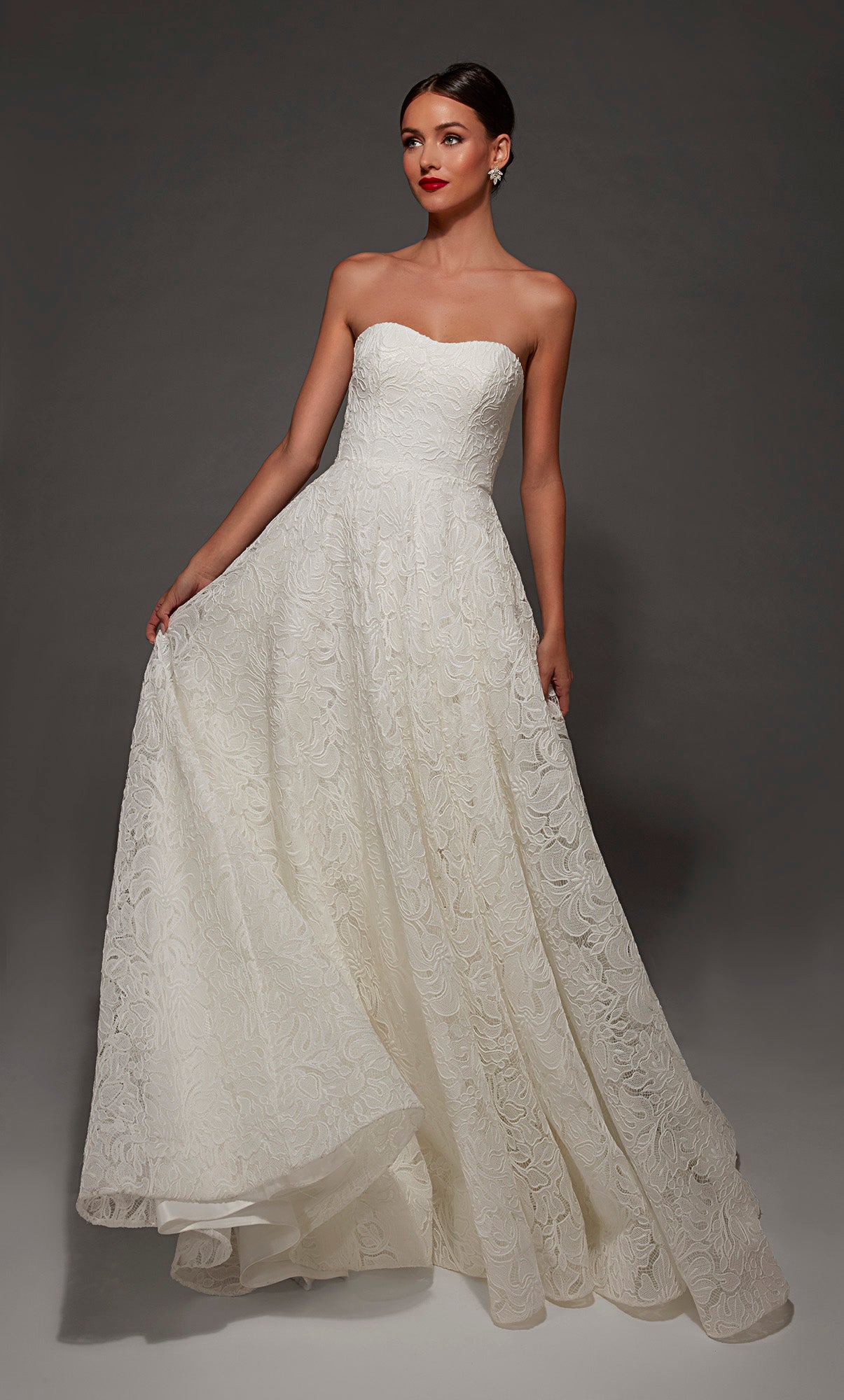 Alyce Paris 7178 - Long Lace A-line Dress