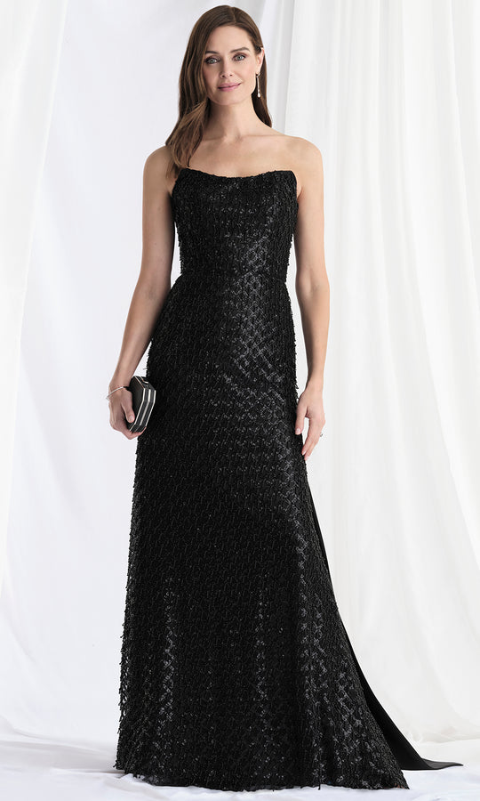 MGNY By Mori Lee 73170 - Strapless Beaded Fringe Formal Gown