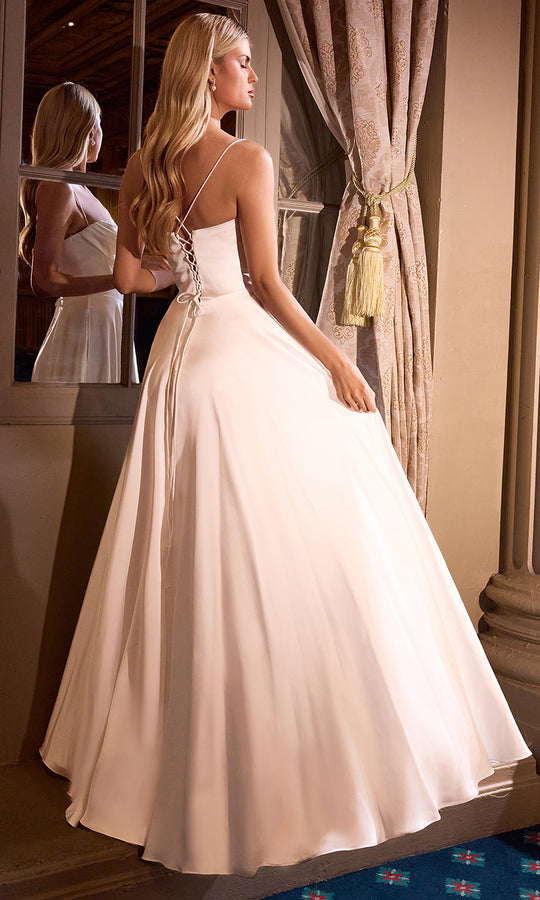 Ladivine 7481W - Sweetheart Neck Flowing A-line Gown