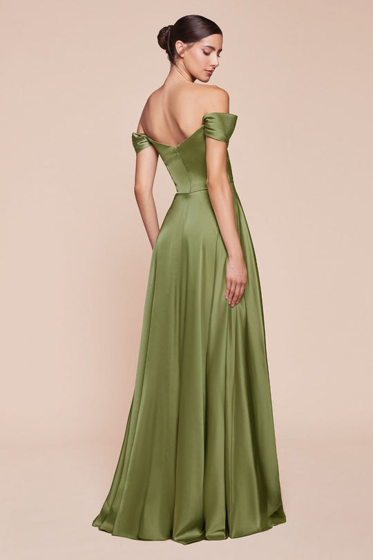 Ladivine 7493 - Sweetheart Satin Evening Gown