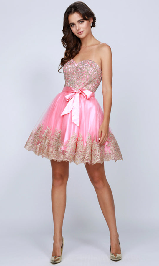 Juliet Dresses 759 - Sweetheart Neck Beaded Cocktail Dress