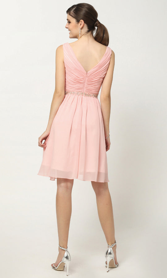 Juliet Dresses 786 - Sleeveless Surplice V-Neck Dress