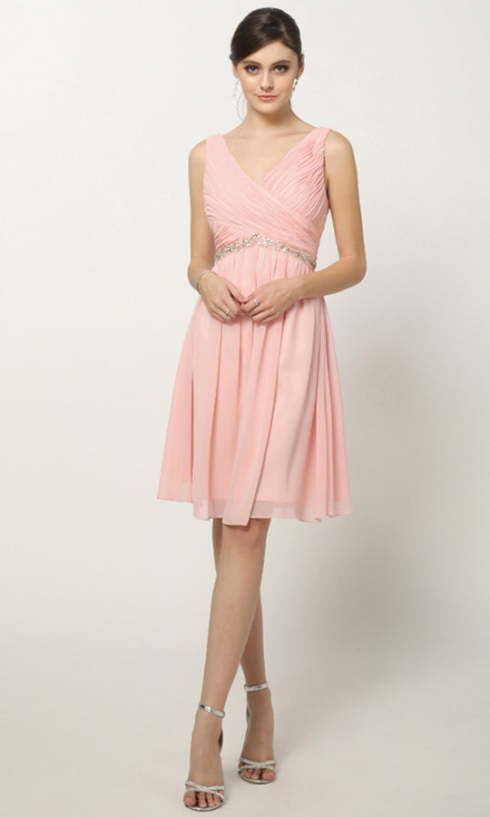 Juliet Dresses 786 - Sleeveless Surplice V-Neck Dress