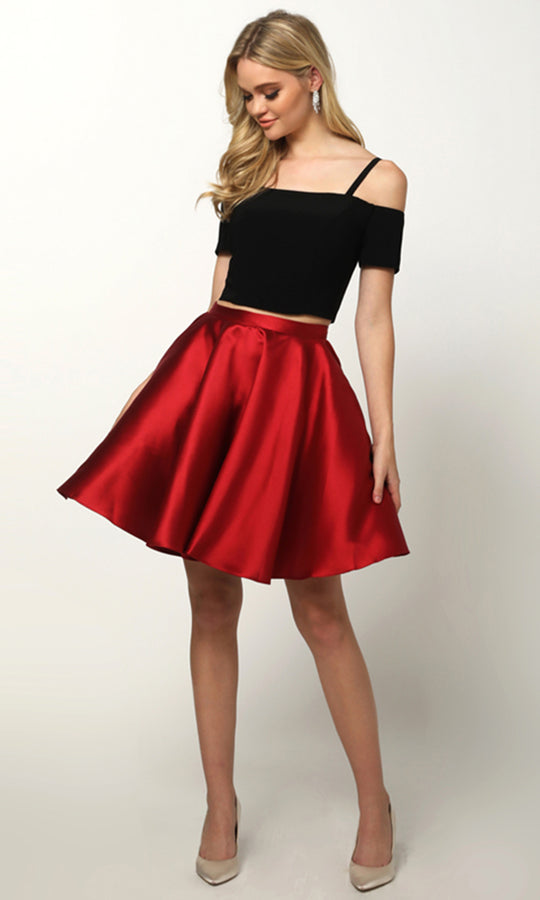 Juliet Dresses 809 - Cold Shoulder Two-Piece Dress