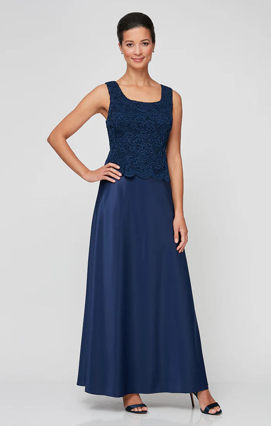 Alex Evenings - 81122326 Lace And Satin Dress With Jacket