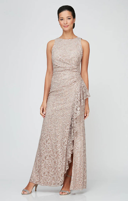 Alex Evenings - 82122434 Sleeveless lace Sequin Long Dress