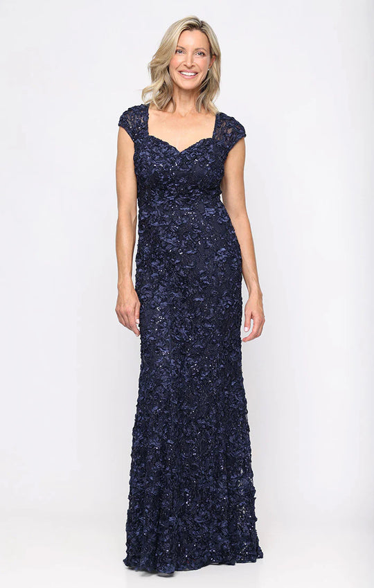 Alex Evenings 82122588 - Sweetheart Soutache Lace Gown with Shawl