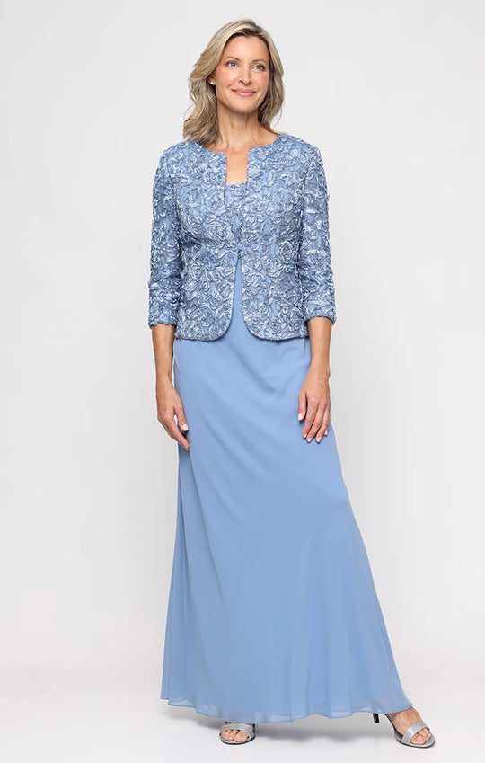 Alex Evenings 81122629 - Soutache Jacket Scoop Neckline Formal Gown