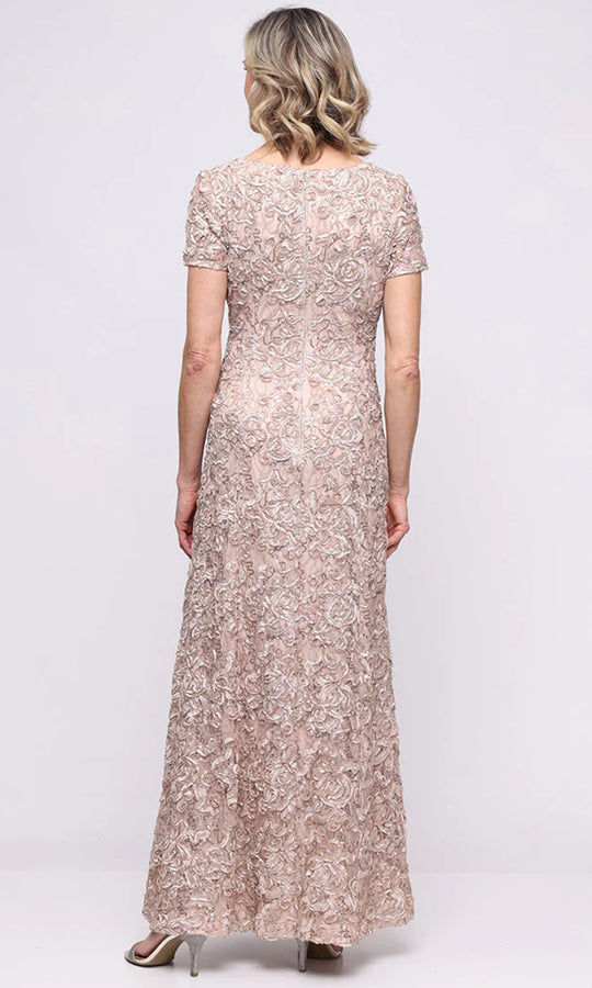 Alex Evenings 82122670 - Soutache Lace Short Sleeve Formal Gown