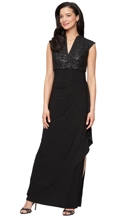 Alex Evenings 82122732 - Cap Sleeves Empire Waist Dress