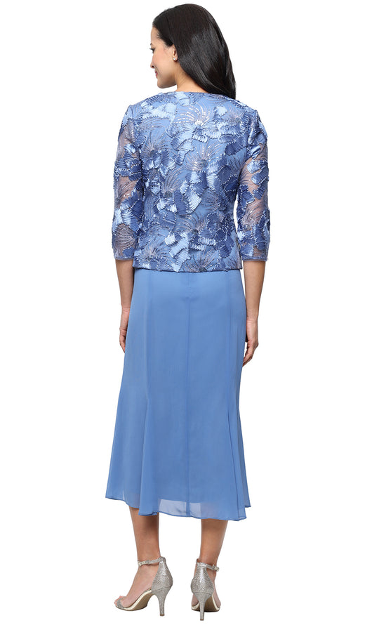 Alex Evenings 81122839 - Tea Length Soutache Mock Jacket Dress