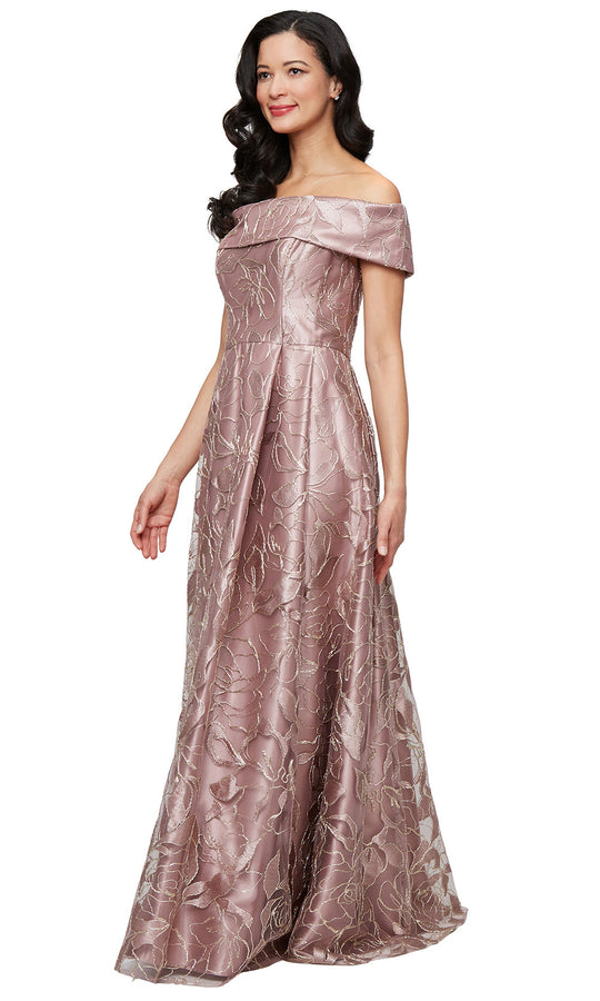 Alex Evenings 81171862 - Straight Across Embroidered Ballgown