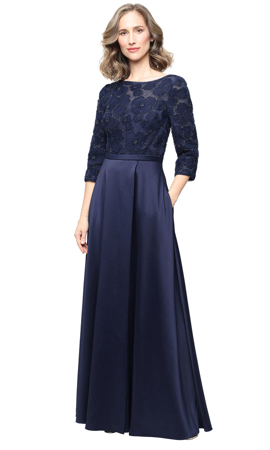 Alex Evenings 81171997 - Lace Overlay V-Back Gown