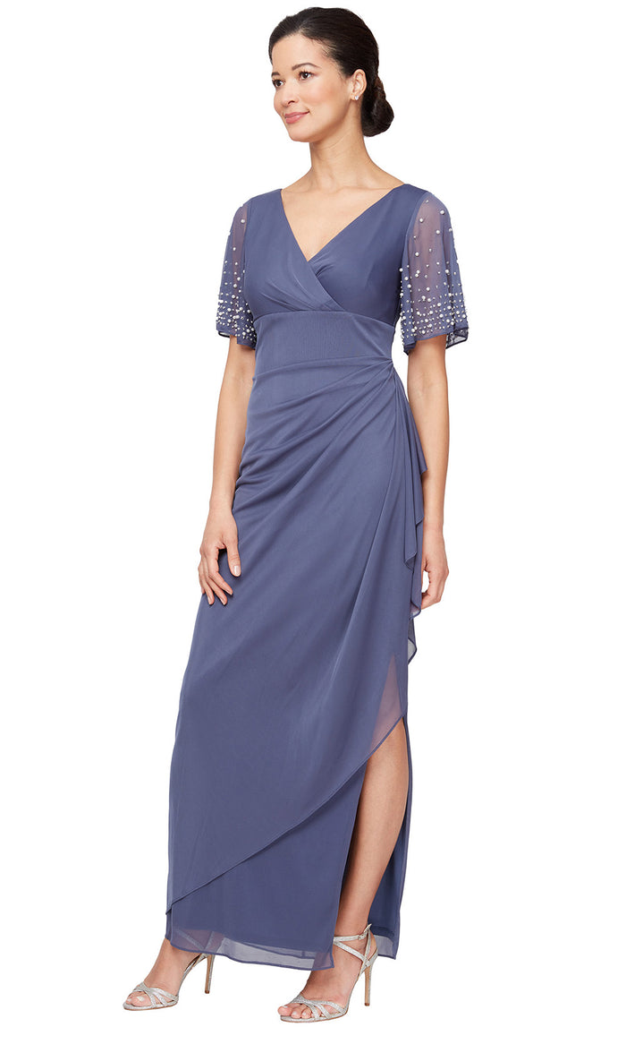 Alex Evenings Layla Long Empire Waist Dress VIOLET / 18