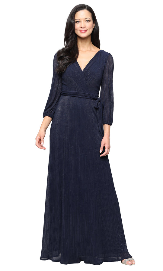 Alex Evenings 81321037 - Elegant Long-Sleeve Belted Gown