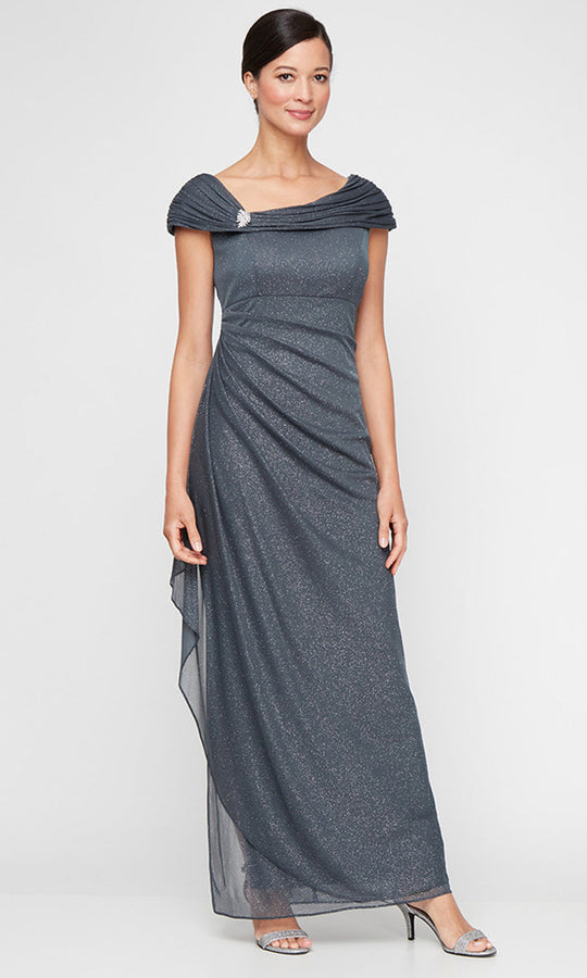 Alex Evenings 8133115 - Ruched Asymmetric Neck Formal Gown