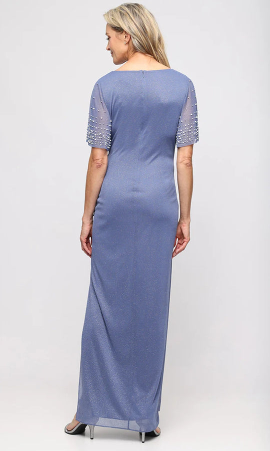 Alex Evenings 8133119 - Beaded Flutter Sleeve Long Formal Gown