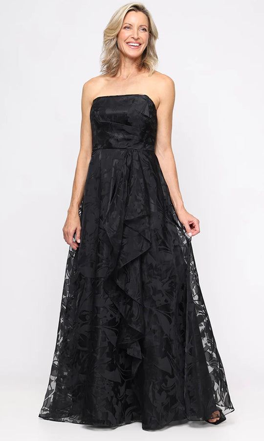 Alex Evenings 8142039 - Straight Neckline Burnout Organza Formal Gown