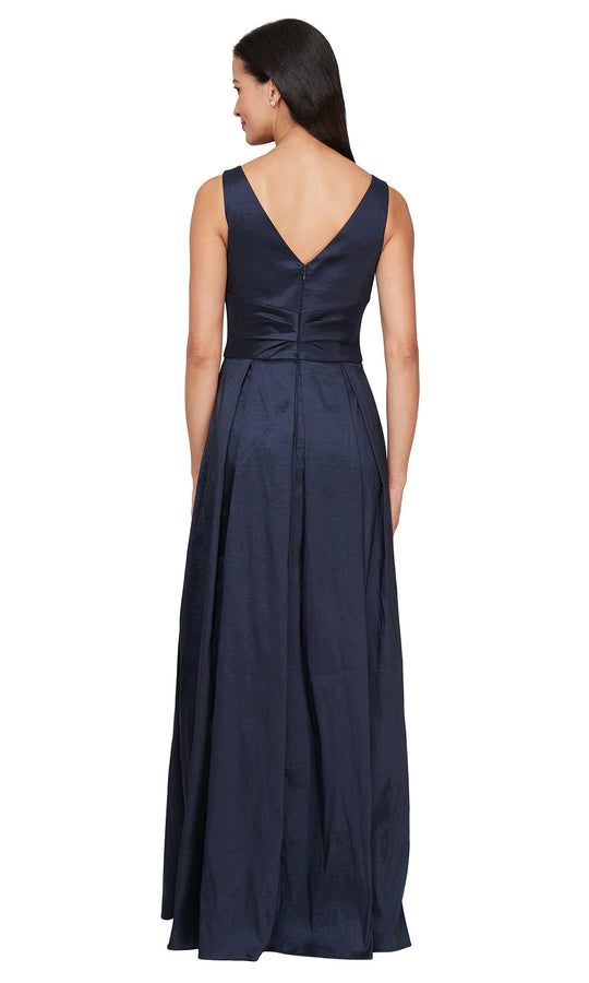 Alex Evenings 8166704 - Pleated V-Neck A-Line Gown