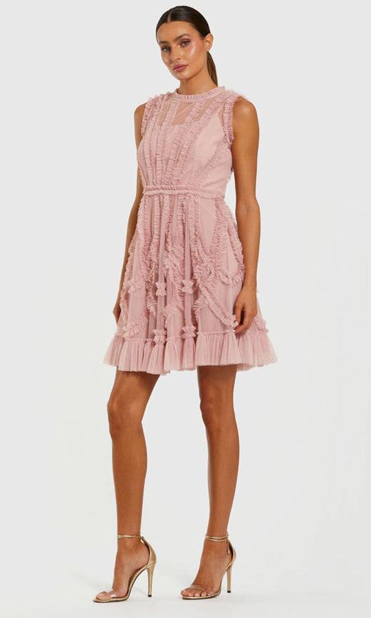 Mac Duggal 8289 - Sleeveless Ruffle Short Party Dress