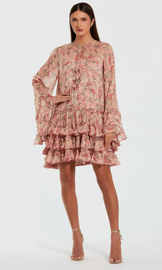 Mac Duggal 8336 - High Neck Ruffle Viscose Cocktail Dress