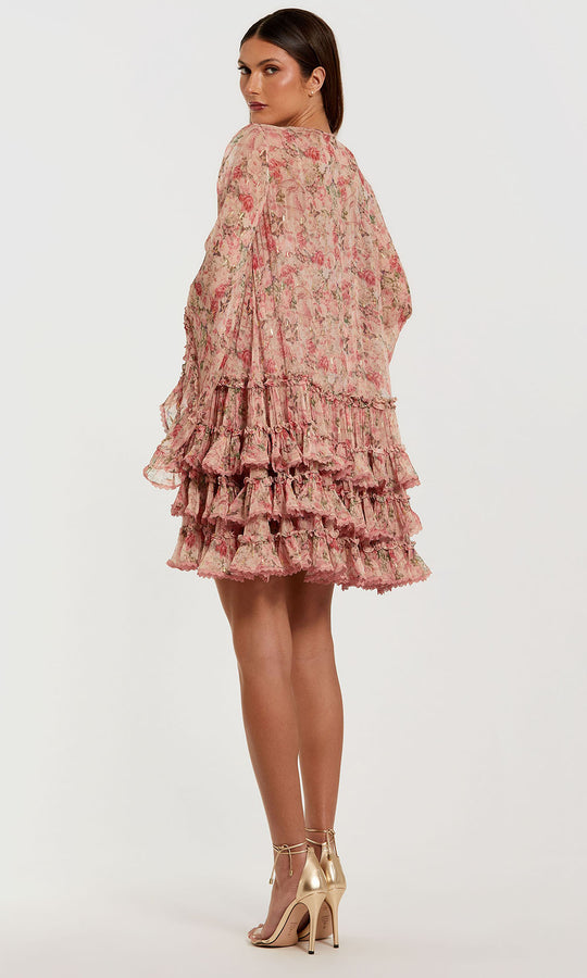 Mac Duggal 8336 - High Neck Ruffle Viscose Cocktail Dress