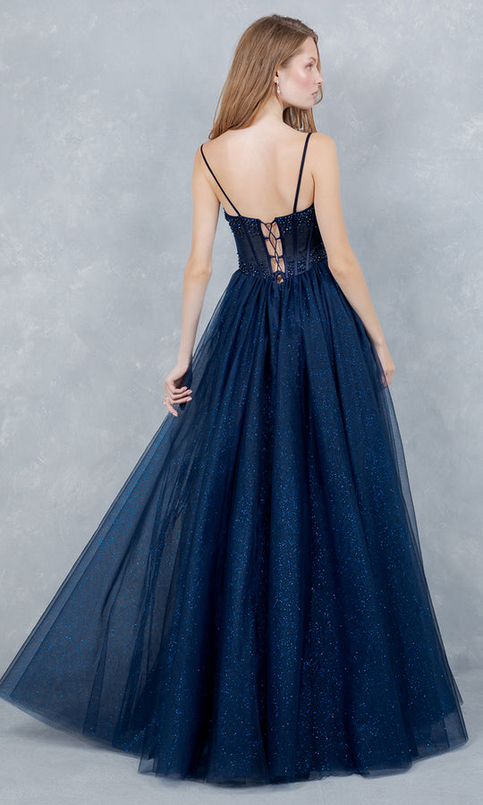 Cinderella Couture 8459J - Rhinestone Corset Bodice Tulle Ballgown