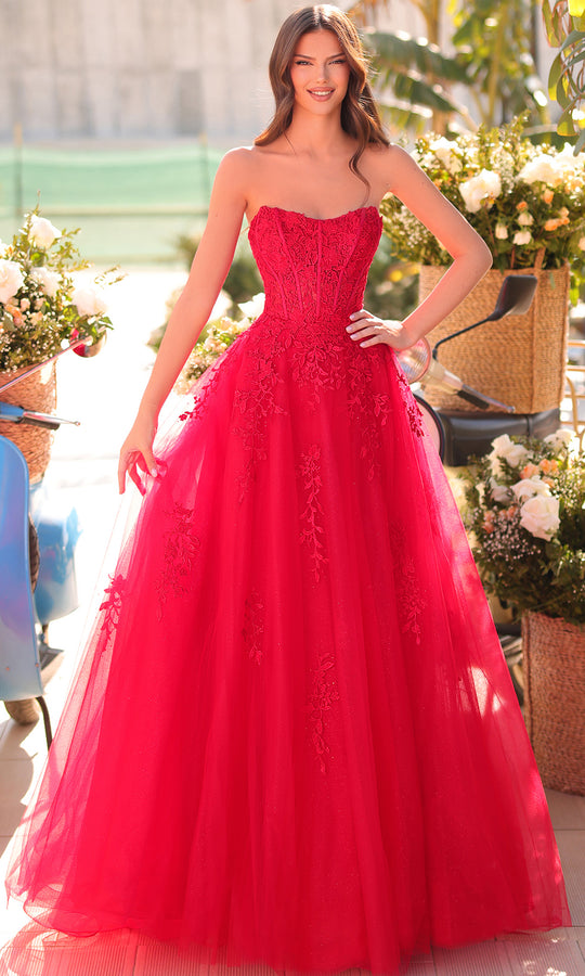 Amarra 88950 - Floral Embroidered Corset Ballgown