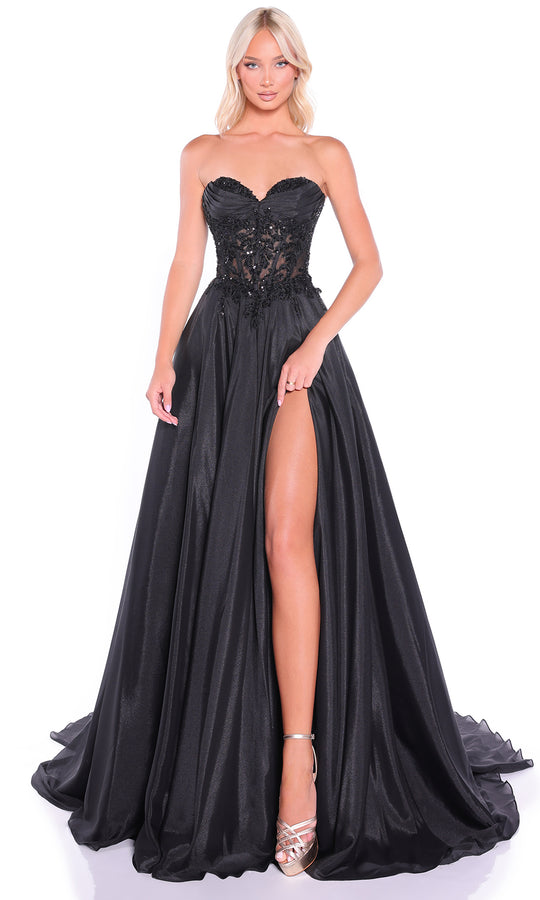 Amarra 89315 - Embroidered Corset Flowy A-Line Gown