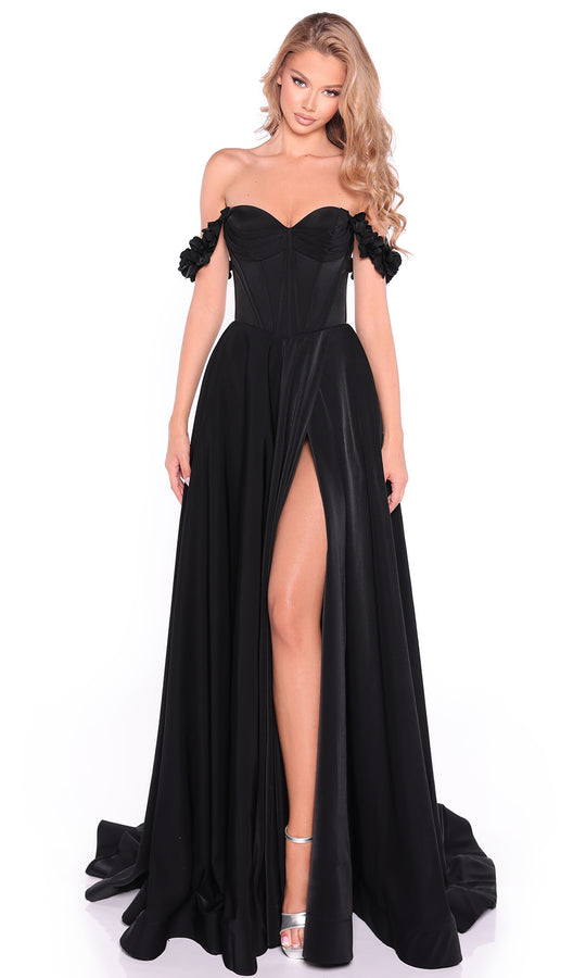 Amarra 89441 - Floral Off-Shoulder Corset Evening Gown