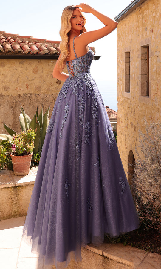 Amarra 89493 - Spaghetti Strap Embroidered Ballgown