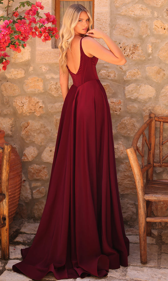 Amarra 89519 - V-Neckline Corset Detail Prom Dress