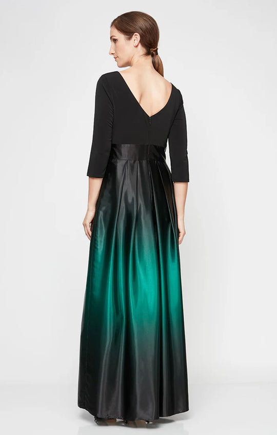 S.L. Fashions 9251111 - Ombre Charmeuse A-Line Dress