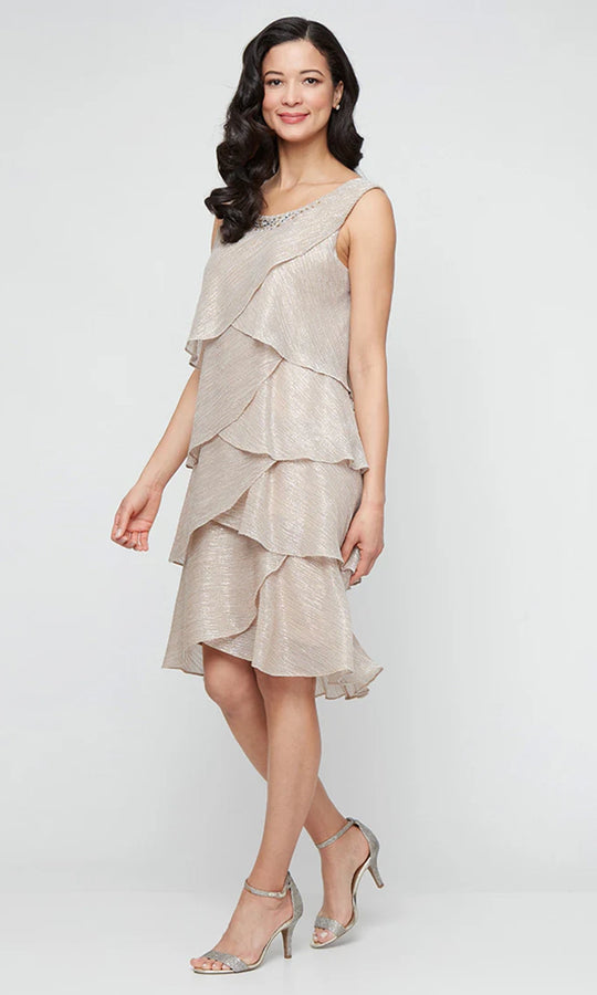 S.L. Fashions Dresses (SLNY) 9455215 - Tiered Sleeveless Formal Dress