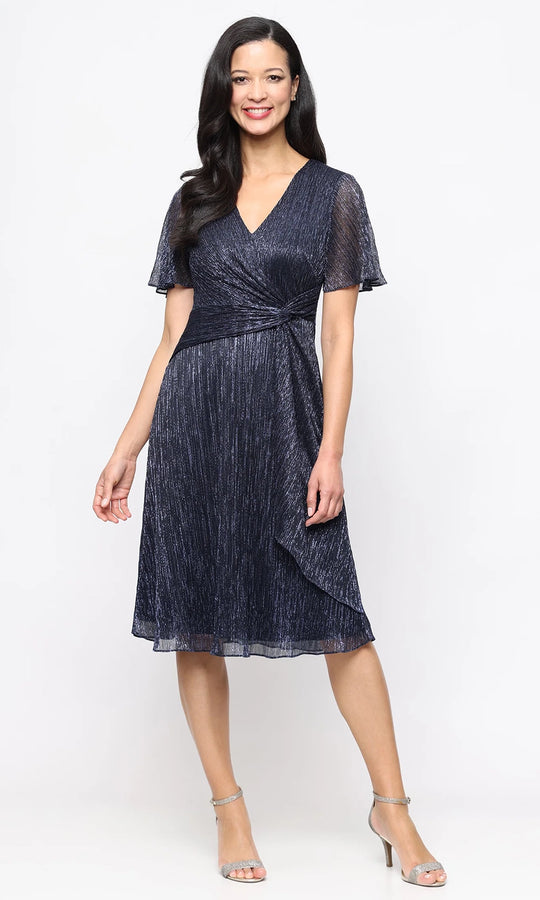 S.L. Fashions Dresses (SLNY) 9155308 - Knee-Length Knot Front Dress