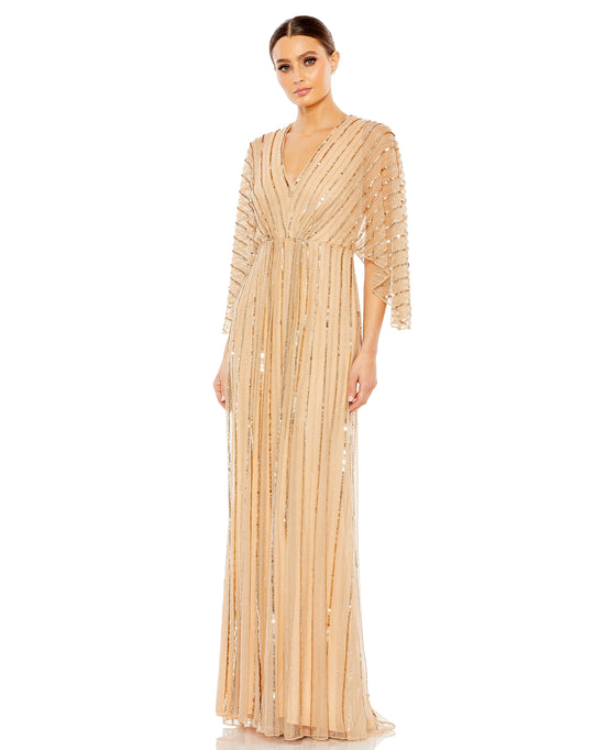 Mac Duggal 93841 - Kimono Sleeve Beaded Evening Gown
