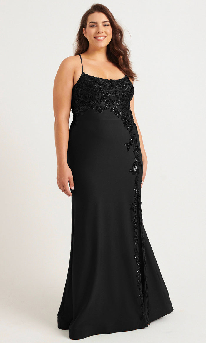 faviana black sequin dress Long Sweetheart Corset Prom Dress: Faviana 11255 Black / 00