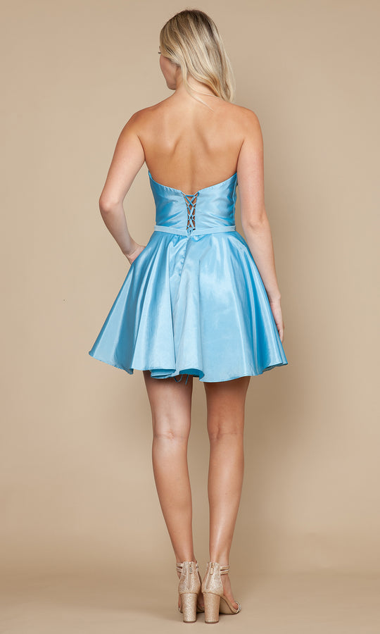 Poly USA 9792 - Sweetheart Bow A-Line Cocktail Dress