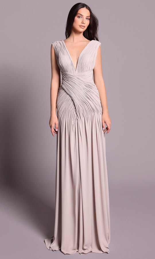 Tarik Ediz 99028 - Cutout Back Ruched Evening Dress