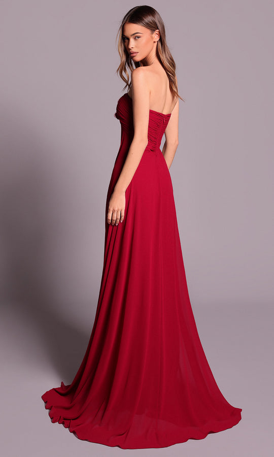 Tarik Ediz 99114 - Strapless Crepe A-Line Gown