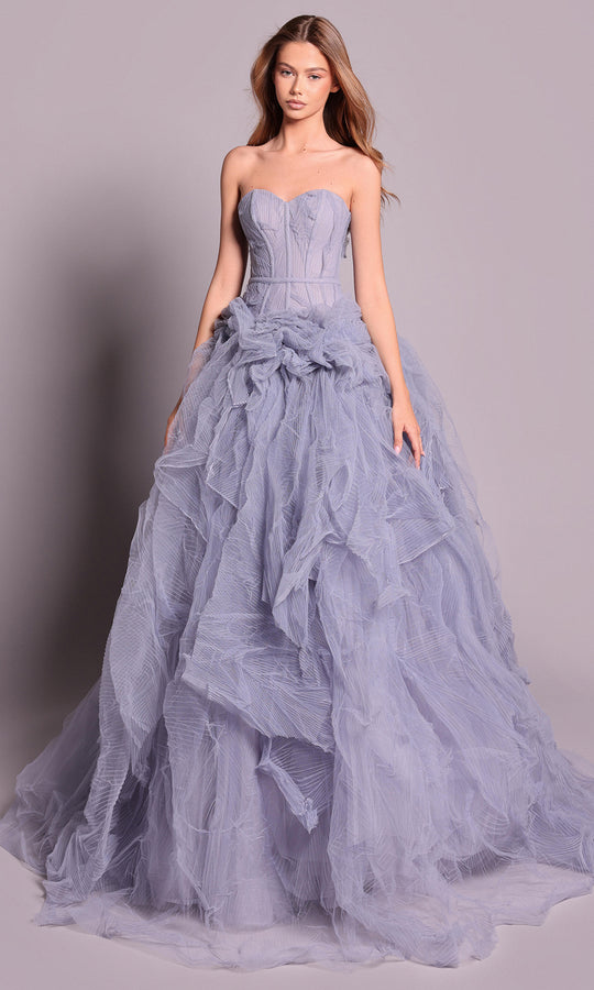 Tarik Ediz 99132 - Layered Ruffle Tulle Ballgown
