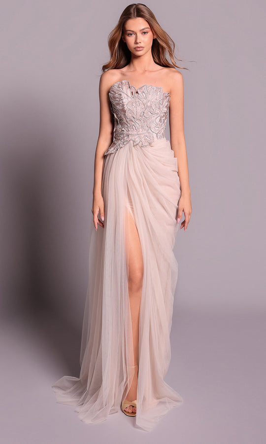 Tarik Ediz 99133 - Draped Sweetheart Sheath Evening Dress